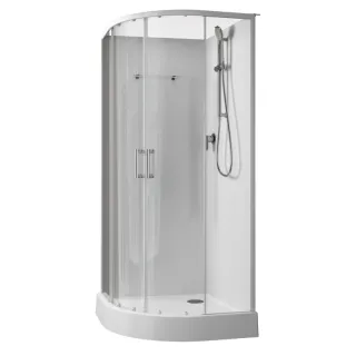 Душевая кабина Aquanet Passion Evo R White 281961 80x80 см профиль белый стекло прозрачное